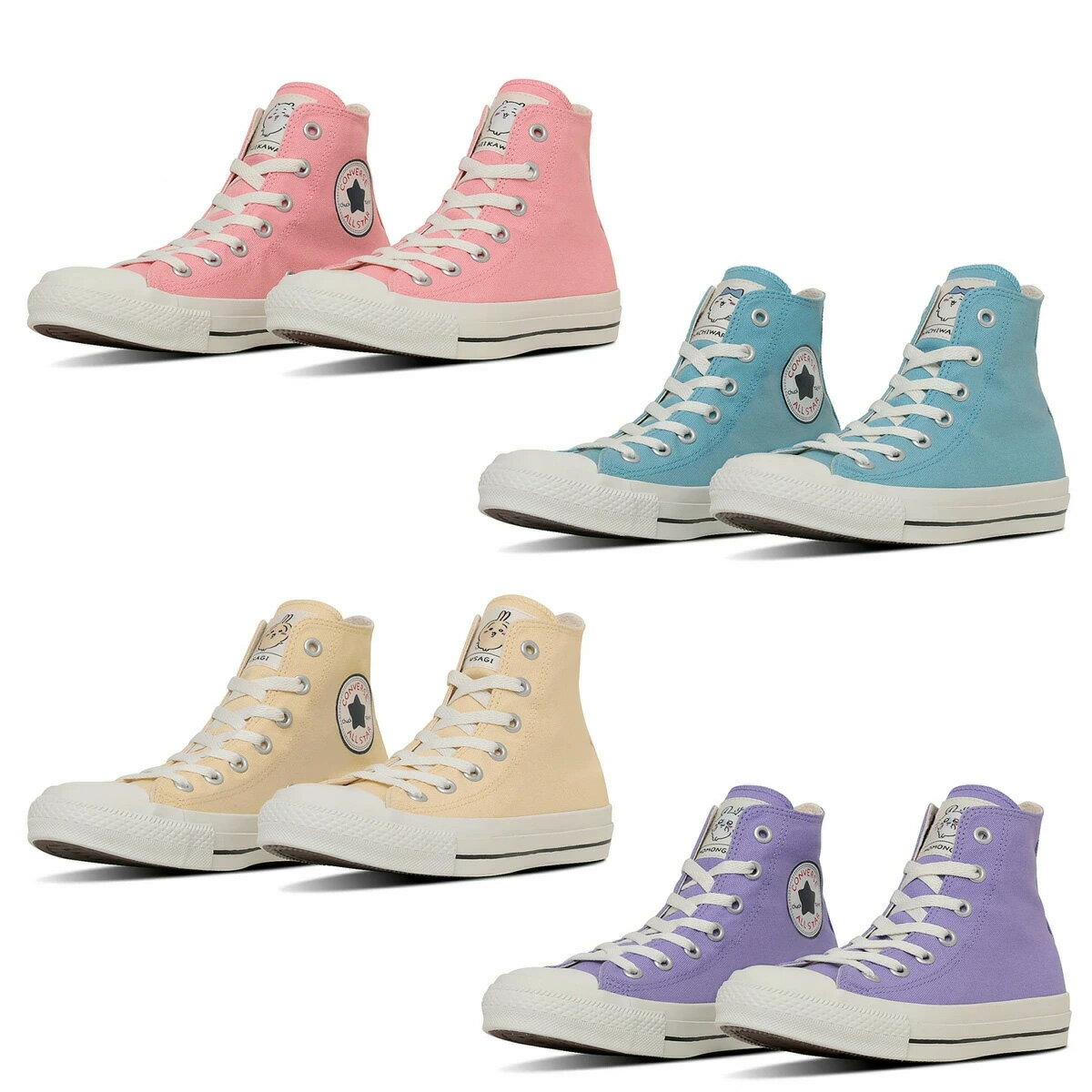 CONVERSE x ちいかわ ALL STAR CL HI / CHIIKAWA 4カラー コンバース オールスター CL ハイ / ちいかわ ちいかわ ハチワレ うさぎ モモンガ レディース 2025SP