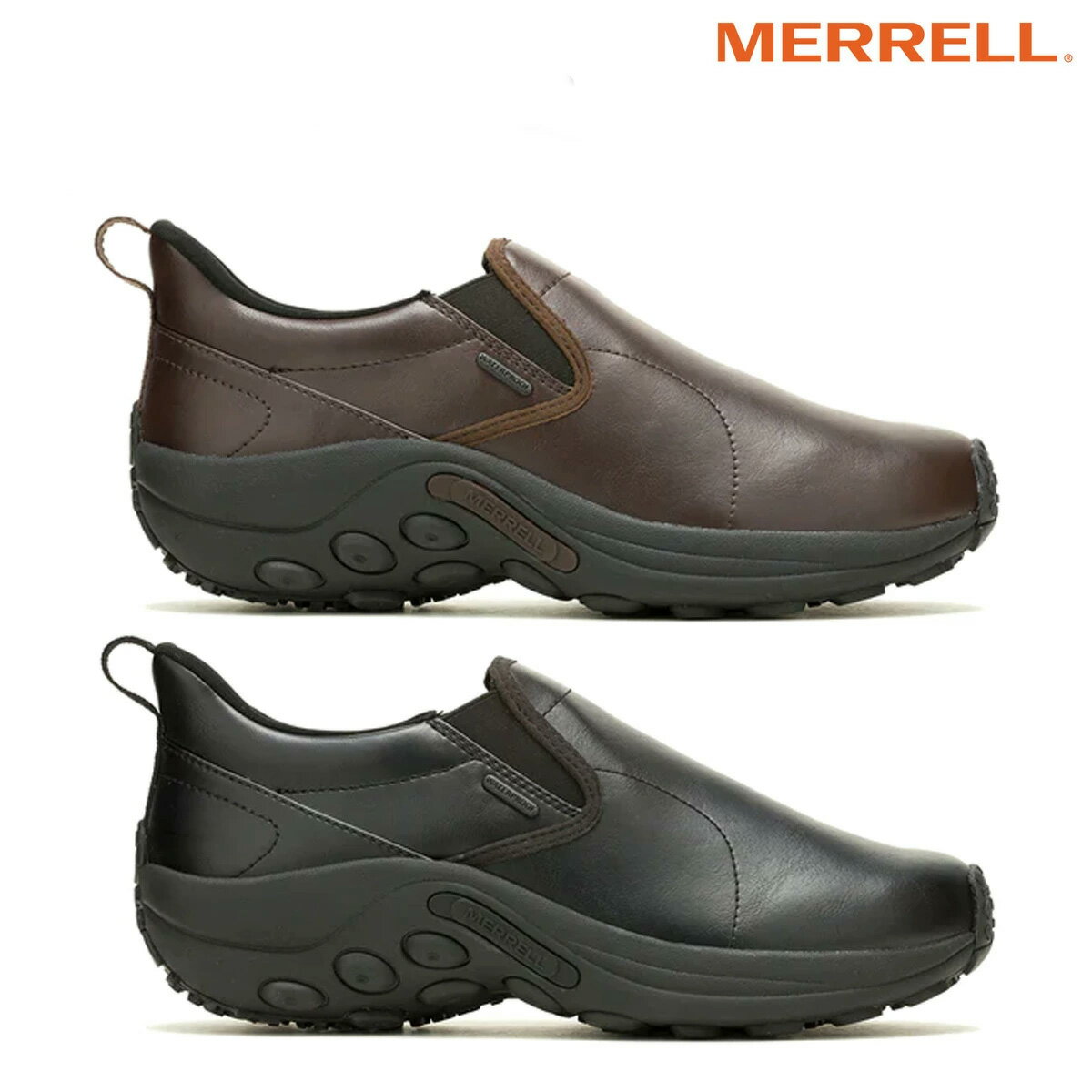 【スーパーSALE 1000円OFFクーポン】MERRELL JUNGLE MOC EVO WATERPROOF 2カラー j5006787 j5006789 メレル ジャングル モック エボ ウォータープルーフ 合成皮革 ブラック ダークブラウン レディース メンズ