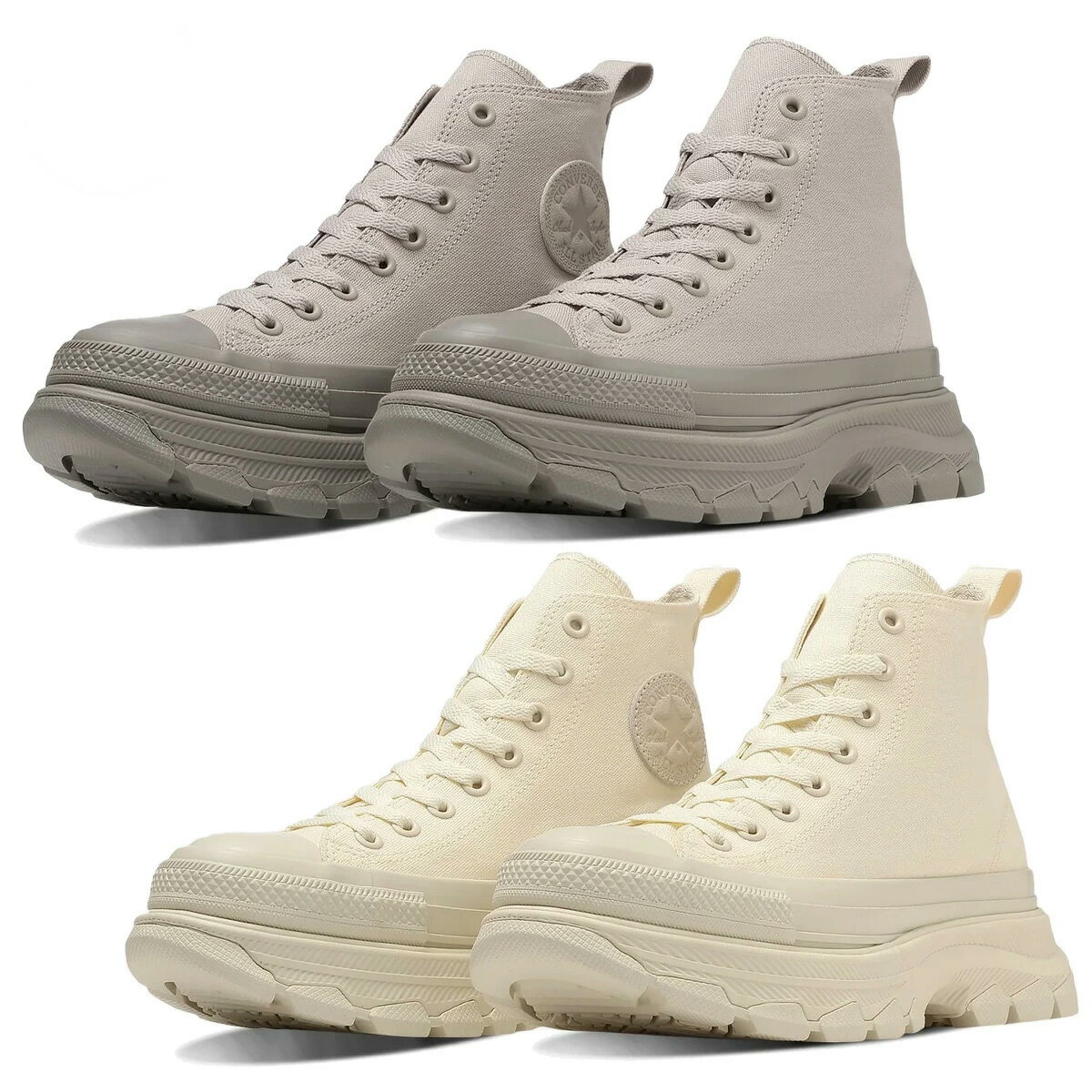 【スーパーSALE 1000円OFFクーポン】CONVERSE ALL STAR R TREKWAVE HI 1SE116(31312440) /1SE117(31312441) FEATHER GRAY/ECRU コンバース オールスター アール トレックウェーブ ハイ フェザーグレー/エクリュ レディース