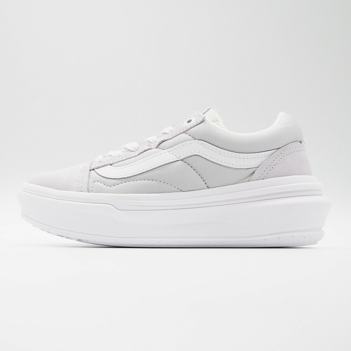 VANS OLD SKOOL OVERT CC LIGHT GREY/WHITE バンズ オールドスクール オーヴァート ライトグレー/ホワイト レディース