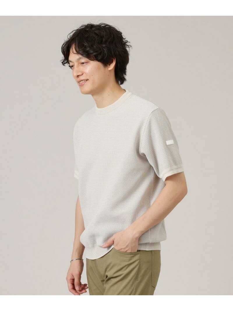 【SALE／20%OFF】【Made in JAPAN】和紙 ボーダーニットTシャツ TAKEO KIKUCHI タケオキクチ トップス ニット ホワイト グレー ブルー【RBA_E】【送料無料】[Rakuten Fashion]