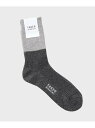 【SALE/50%OFF】カラーブロッククルーソックス TAKEO KIKUCHI タケオキクチ 靴下・レッグウェア 靴下 ネイビー ベージュ グレー【RBA_...