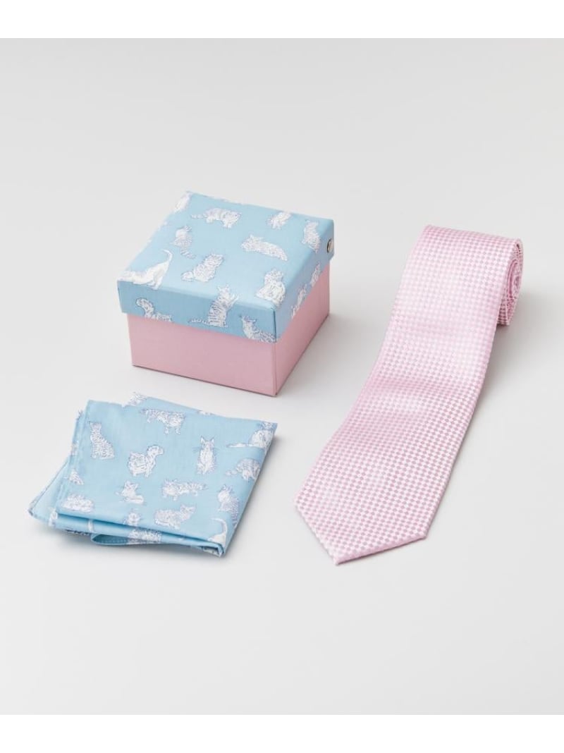 【SALE／50%OFF】【BOXセット】ベーシックネクタイ&リバティハンカチ 特製ギフトセット TAKEO KIKUCHI タケオキクチ スーツ・フォーマル ネクタイ・蝶ネクタイ ワインレッド グリーン ネイビー ピンク【RBA_E】【送料無料】[Rakuten Fashion] takeokikuchi-10001926 TAKEO KIKUCHI サンプル画像3