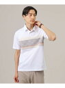 【SALE/50%OFF】ファブリックパネル切替 ポロシャツ TAKEO KIKUCHI タケオキクチ トップス ポロシャツ ホワイト ネイビー【RBA_E】【...