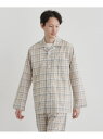 【SALE/33%OFF】ギンガムチェックテーラードパジャマ TAKEO KIKUCHI タケオキクチ インナー・ルームウェア パジャマ ネイビー【RBA_E】...