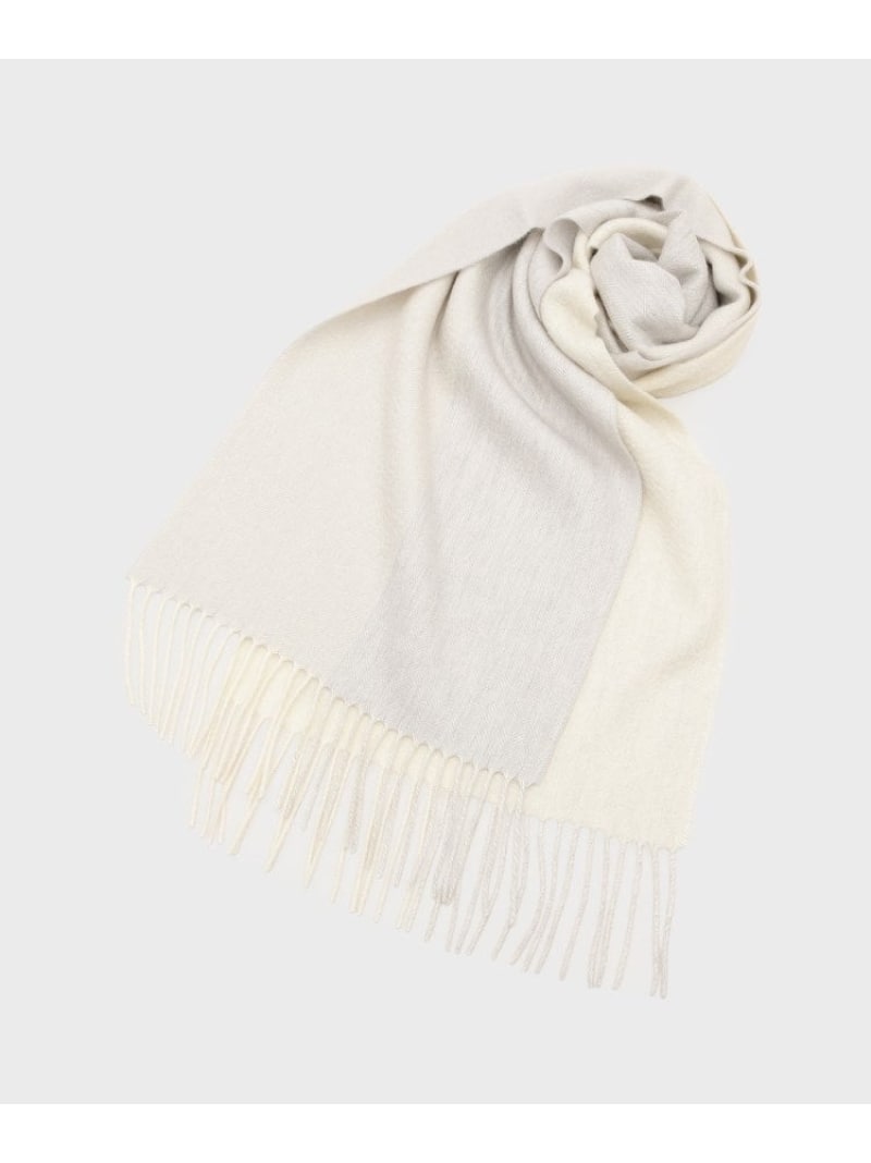 【洗えるカシミヤ】 カシミヤ100 4面パネルマフラー TAKEO KIKUCHI タケオキクチ ファッション雑貨 マ..