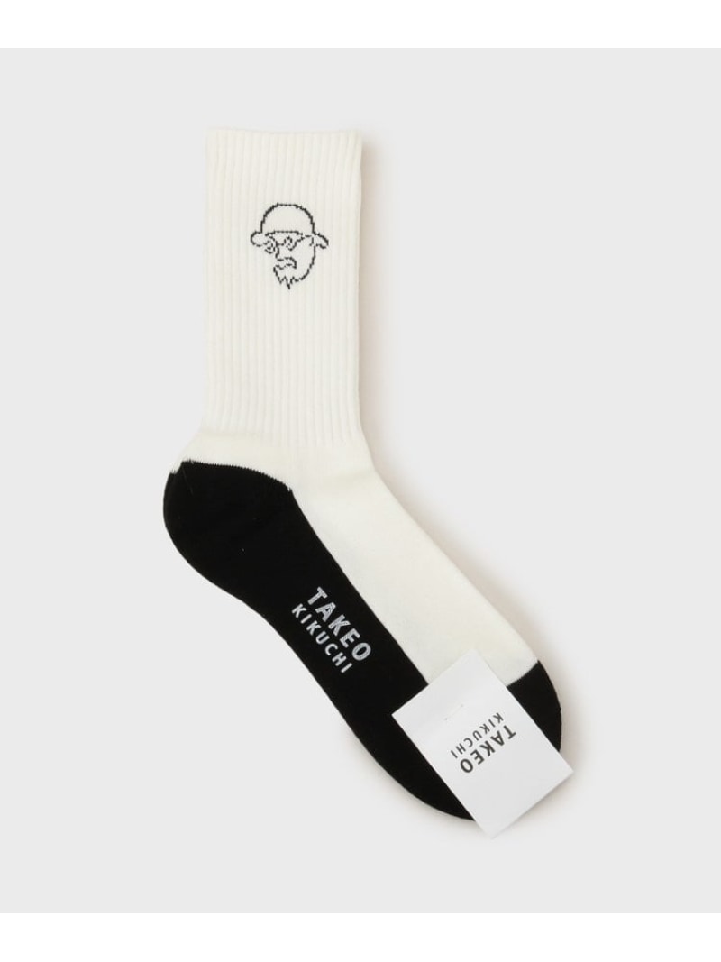 パイルバイカラーソックス TAKEO KIKUCHI タケオキクチ 靴下・レッグウェア 靴下 ホワイト グレー ブラック[Rakuten Fashion]