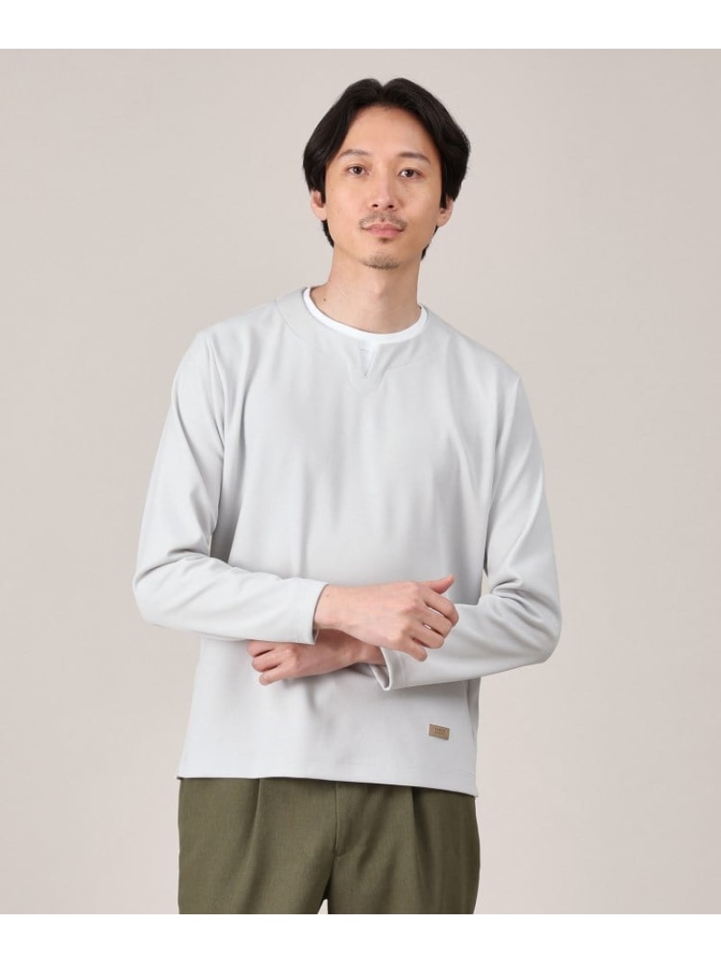 【SALE／50%OFF】【Made in JAPAN】フェイクレイヤード キーネック カットソー TAKEO KIKUCHI タケオキクチ トップス カットソー・Tシャツ ブルー【RBA_E】【送料無料】[Rakuten Fashion]