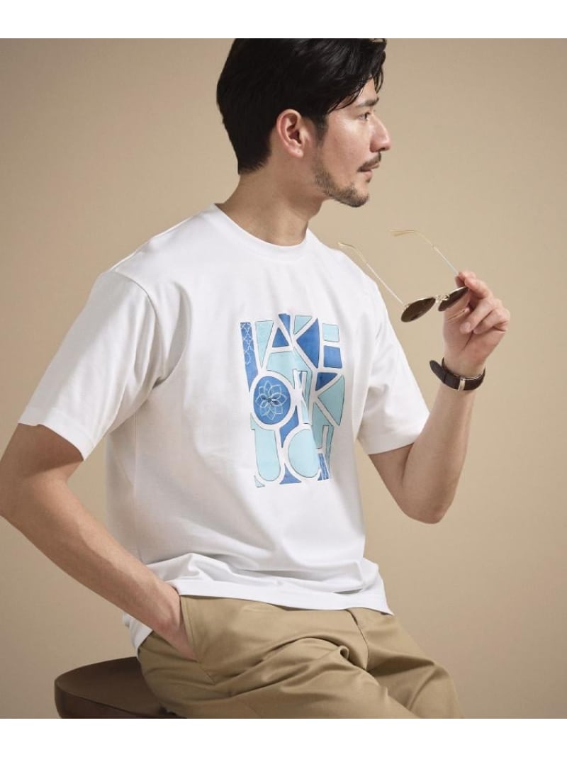 ロゴグラフィック プリントTシャツ TAKEO KIKUCHI タケオキクチ トップス カットソー・Tシャツ ホワイト グレー【送料無料】[Rakuten Fashion]