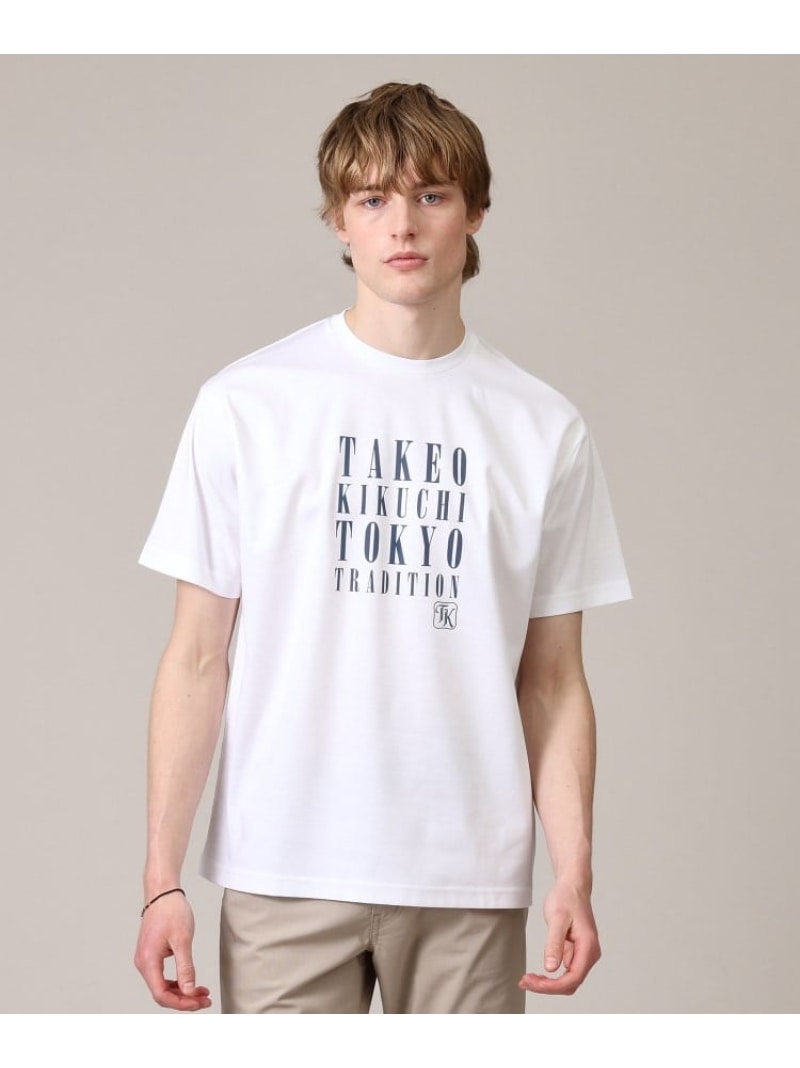 タケオキクチ 服 メンズ 【SALE／15%OFF】【プリントT/日本製】メッセージ プリント Tシャツ TAKEO KIKUCHI タケオキクチ トップス カットソー・Tシャツ ホワイト ブラック ベージュ ブルー【RBA_E】【送料無料】[Rakuten Fashion]