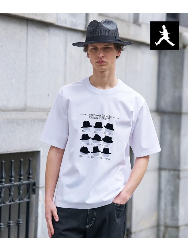 【BOWLER HAT LABEL】クールデオドラントジャージ ハットスタイルス 半袖Tシャツ TAKEO KIKUCHI タケオキクチ トップス カットソー・Tシャツ ブラック ホワイト【送料無料】[Rakuten Fashion]