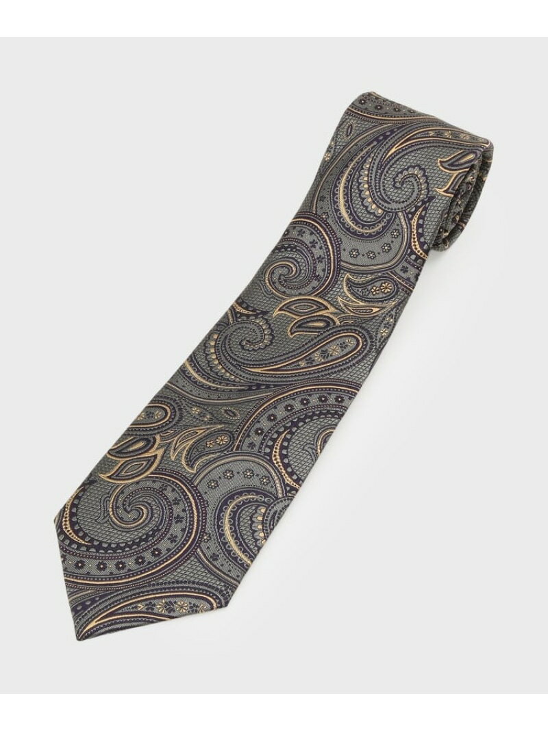【SALE／10%OFF】菱紋ペイズリーネクタイ TAKEO KIKUCHI タケオキクチ スーツ・フォーマル ネクタイ・蝶ネクタイ グレー グリーン ブラウン【RBA_E】【送料無料】[Rakuten Fashion]