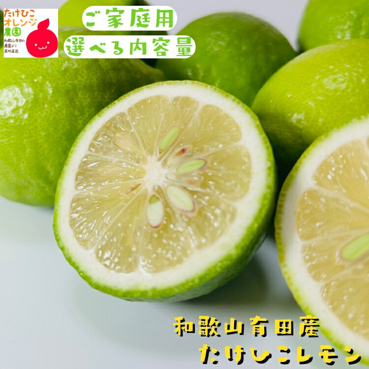 ご家庭用 わけあり 国産 (和歌山有田産) たけひこ レモン 選べる内容量_ 訳あり ノーワックス ノー防腐剤 減農薬 フルーツ 果物 送料無料 檸檬 くだもの 産地直送 人気 和歌山 和歌山県 有田 2kg 5kg 10kg