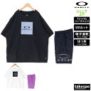 5/7限定ゲリラバーゲン 新作 オークリー Tシャツ ハーフパンツ 上下 ジュニア OAKLEY 半袖 UVカット 吸汗 速乾 防風 はっ水 撥水 FOA406402 セットアップ 上下セット 男 女の子 キッズ 男の子 スポーツウェア トレーニングウェア