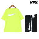【マラソン限定】最大2000円クーポン! ナイキ Tシャツ ハーフパンツ上下 ジュニア セットアップ NIKE HF8100 半袖 ドライ 吸汗 速乾 黄色 イ...