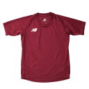 Tシャツ ジュニア 半袖 吸汗 速乾 ニューバランス 吸水 ゲームシャツ ブランド newbalance サッカー ワンポイント フットボール フットサル ドライ JJTF0487 赤 レッド 新作 男 女の子 キッズ 男の子 プラクティスシャツ プラシャツ スポーツウェア