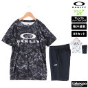 送料無料 オークリー Tシャツ ハーフパンツ 上下 ジュニア OAKLEY 半袖／ハーフ 吸汗 速乾 抗菌 防臭 UVカット ストレッチ FOA405082 5出ok| セットアップ 上下セット 男 女の子 キッズ 男の子 プラクティスシャツ プラシャツ