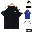 SALE セール アディダス Tシャツ 上 ジュニア adidas 半袖 3ストライプス サイドライン ECN59| 男 女の子 キッズ 男の子 スポーツウェア トレーニングウェア