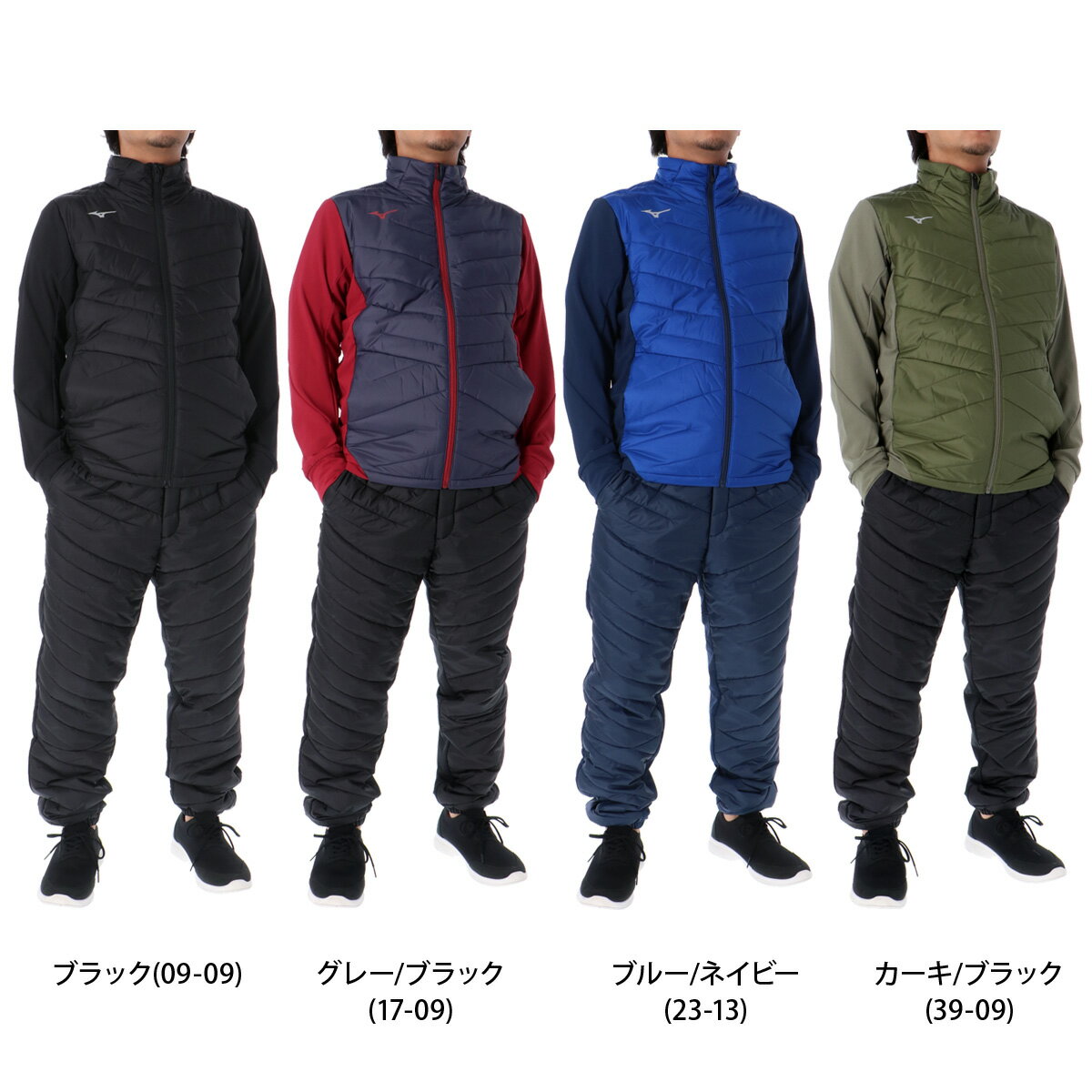ミズノ ウインドブレーカー上下 メンズ セットアップ Mizuno 32MEB535 中綿入り ブ...