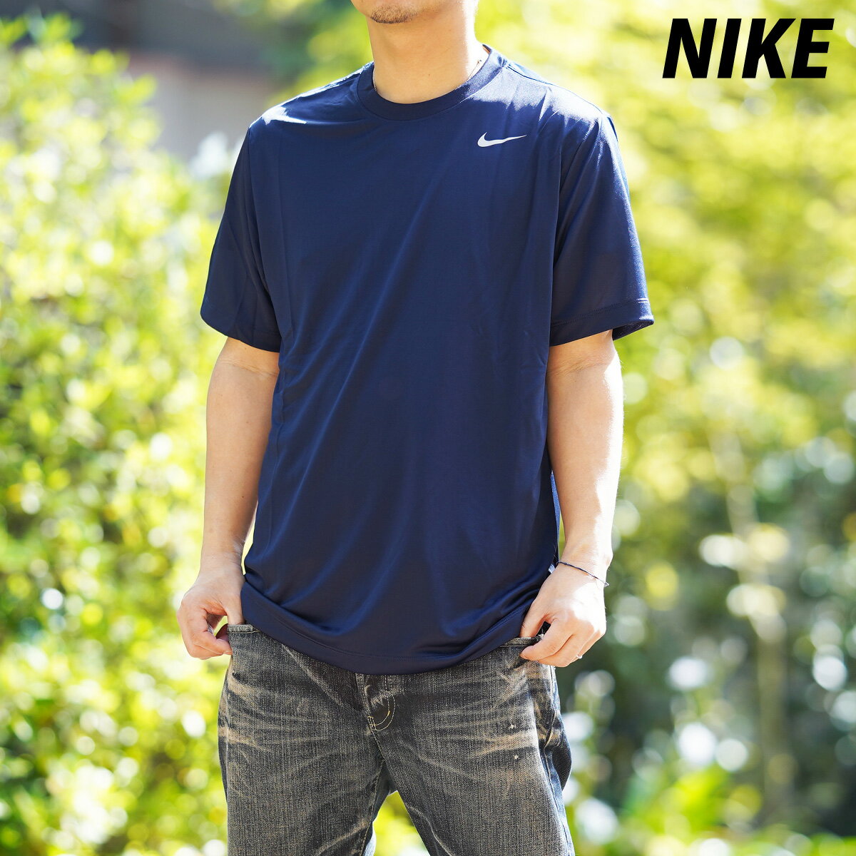 ナイキ Dri-FIT 新作 Tシャツ 上 メンズ NIKE 半袖 フィットネス ドライ 吸汗 速乾 DX0990 紺 ネイビー| 大きいサイズ 有 プラクティスシャツ プラシャツ スポーツウェア トレーニングウェア …