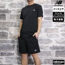 5/3-5/5 3日間限定ゲリラバーゲン 新作 ニューバランス Tシャツ ハーフパンツ 上下 メンズ newbalance 半袖 ランニング ウォーキング 吸汗 速乾 ドライ MT41222