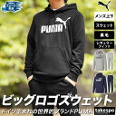 プーマ 5/9-5/10 2日間限定ゲリラバーゲン プーマ 新作 スウェット 上下 メンズ PUMA パーカー パンツ ビッグロゴ フーディ パーカー 588709 あす楽| セットアップ 上下セット 大きいサイズ 有 スポーツウェア トレーニングウェア