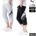 7分丈パンツ メンズ スポーツ 短パン 680689 プーマ PUMA POWER ビッグロゴ スウェットパンツ 裏毛 7分丈 ひざ下 ジョガー ルームウェア ...