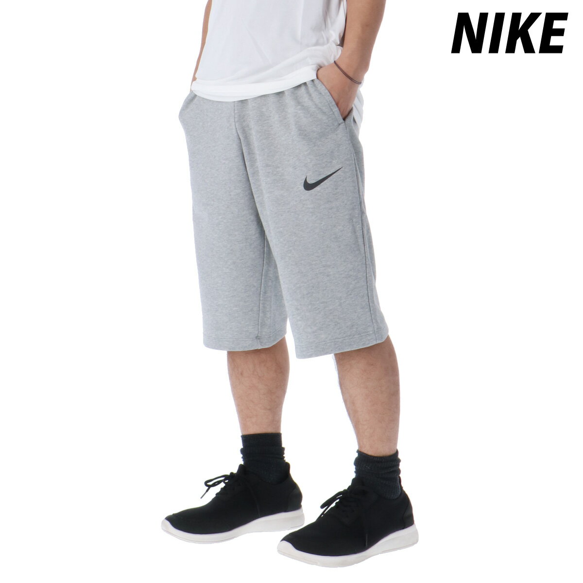 楽天限定ジャージのタケスポ5/18-5/20 3日間限定ゲリラバーゲン ナイキ 新作 ハーフパンツ 下 メンズ NIKE スウェットパンツ 膝下丈 6分丈 吸汗 速乾 CZ7398 あす楽 灰色 グレー| 大きいサイズ 有 スポーツウェア トレーニングウェア