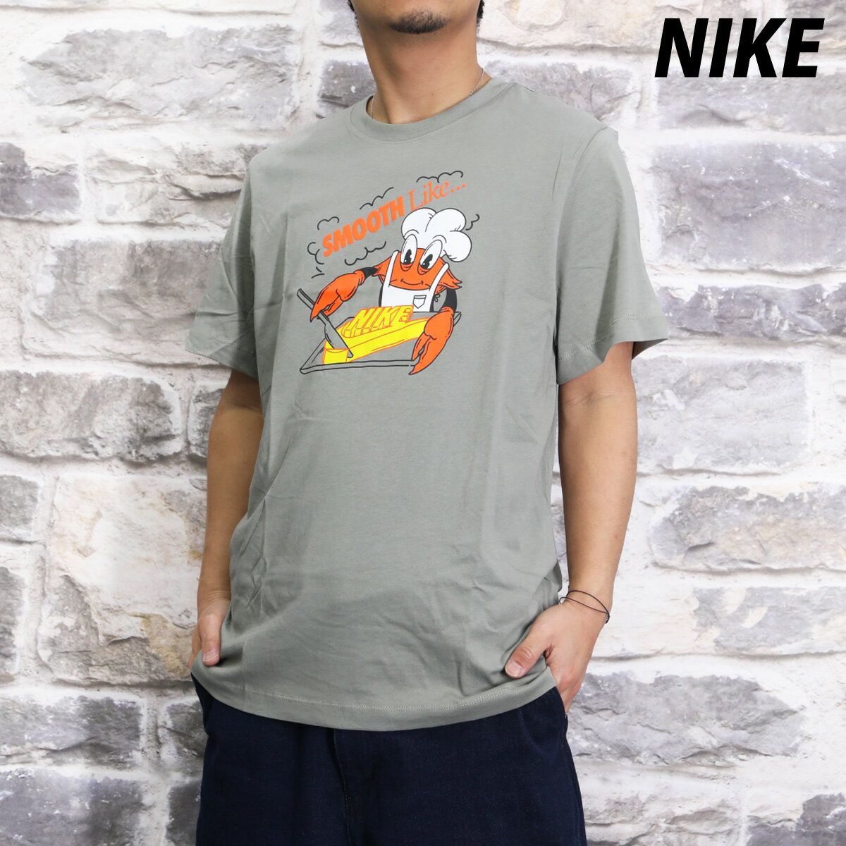 ナイキ ナイキ 新作 Tシャツ 上 メンズ NIKE 半袖 コットンTシャツ グラフィック FV3748 緑 カーキグリーン| 大きいサイズ 有 スポーツウェア トレーニングウェア