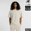 マラソン最大2000円オフクーポン有! ニューバランス Tシャツ メンズ 半袖 速乾 吸水 吸汗 ドライ ゆったり 黒 白 NBロゴプリント 薄茶色 ベージュ ...