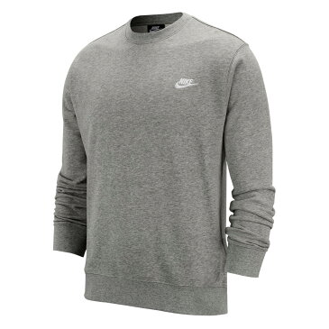 SALE10%OFFクーポン(9/3-9/11配布) 送料無料 新作 ナイキ スウェット 上下 メンズ NIKE トレーナー ロゴ ワンポイント クルーネック クラブ フレンチテリー BV2667 GRY