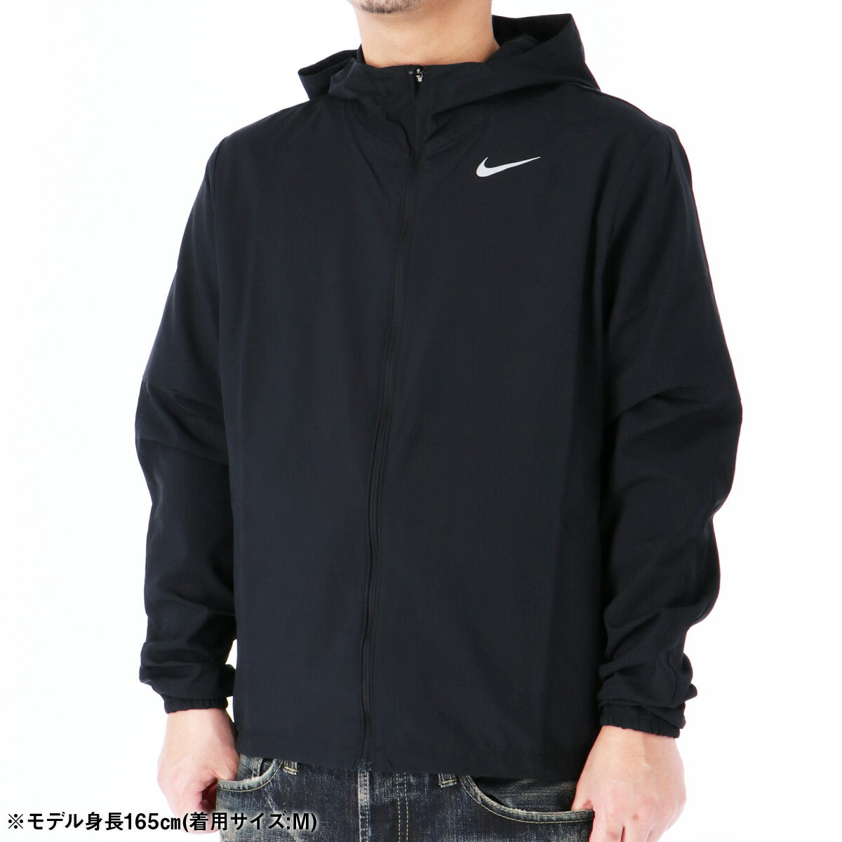 SALE10％OFFクーポン(9/3-9/11配布) 送料無料 ナイキ ウインドジャケット 上 メンズ NIKE 薄手 軽量 ランニング 吸汗速乾 ドライ パーカー CU5354 BLK|スポーツウェア トレーニングウェア ウーブン woven シャカシャカ ピステ スポーツ おしゃれ ブランド