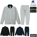 チャンピオン スウェット上下 メンズ セットアップ Champion C3BS111 フルジップ ストレッチ 保温 新作 上下セット 大きいサイズ 有 スポーツウェア トレーニングウェア スポーツ おしゃれ ブランド(4)