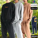 チャンピオン スウェット 上下 メンズ セットアップ スエット クルーネック 黒 ブランド Champion C3C029 新作 上下セット 大きいサイズ 有 ...