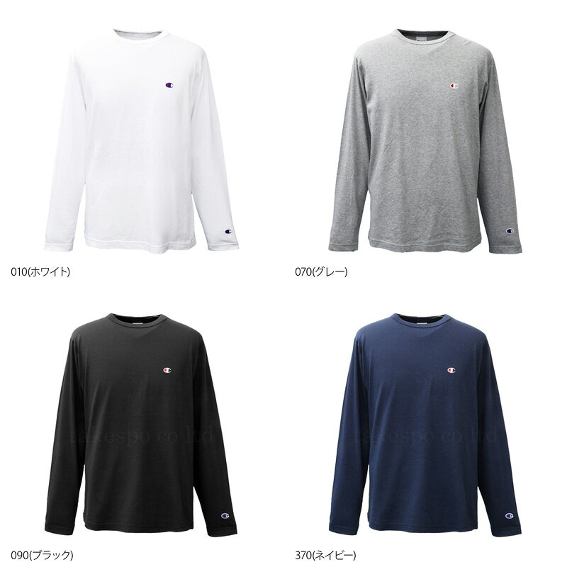 送料無料 チャンピオン 長袖Tシャツ 上 メンズ Champion ロンT ワンポイント シンプル 長袖 無地 C3P401|スポーツウェア トレーニングウェア 大きいサイズ 有 スポーツ おしゃれ ブランド
