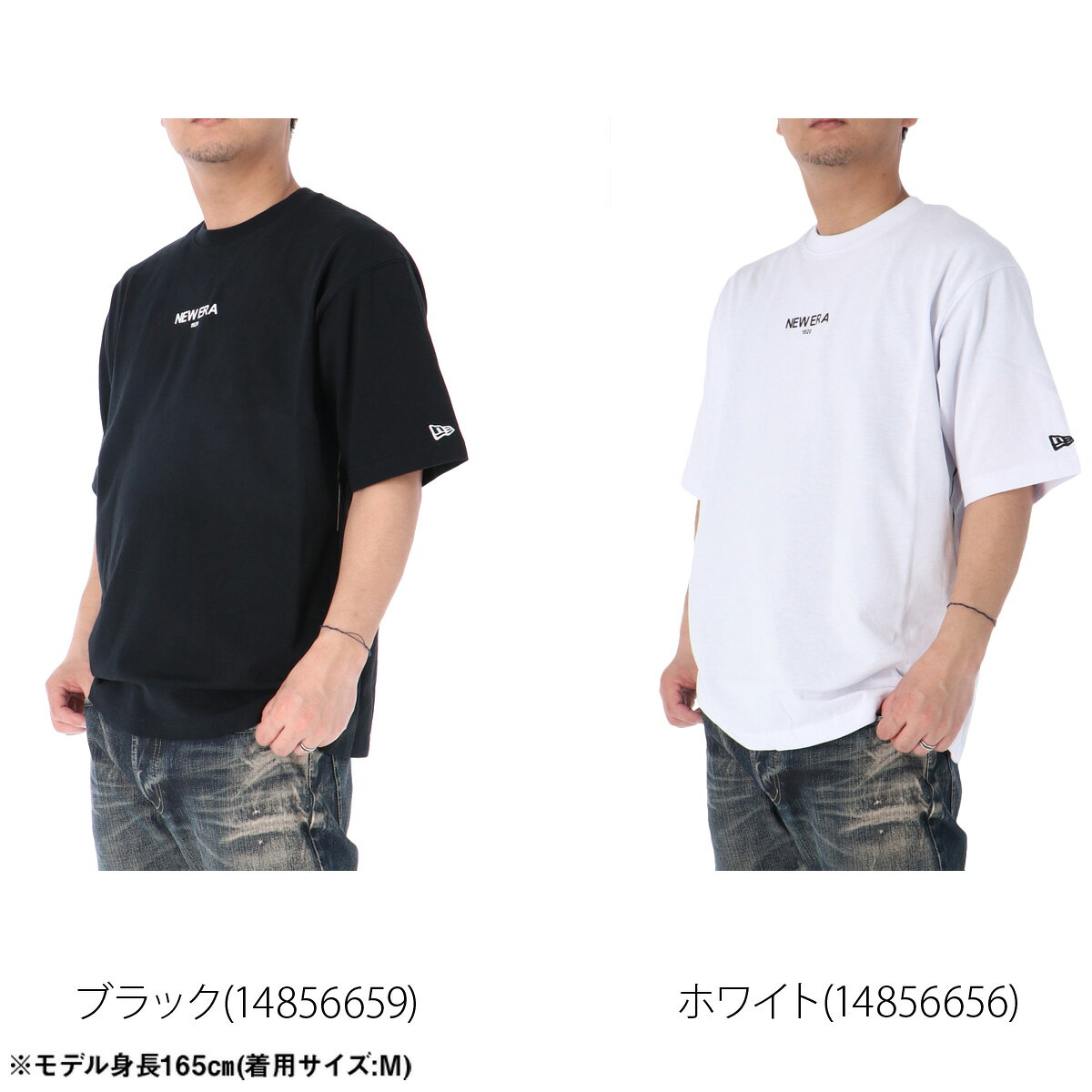 ニューエラ Tシャツ メンズ ブランド 半袖 バックプリント付き ビッグロゴ 黒 白 ...