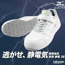 5/3-5/5 3日間限定ゲリラバーゲン ミズノ 新作 スニーカー ユニセックス Mizuno メンズ レディース ワークシューズ セーフティシューズ 安全靴 衝撃吸収 耐滑 静電 3E F1GA2201 あす楽 白 ホワイト