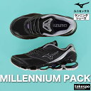 【マラソン限定】最大2000円クーポン! ミズノ ミレニアムパック シューズ メンズ レディース Mizuno ランニング ジョギング 2E ウェーブプロフェシ...