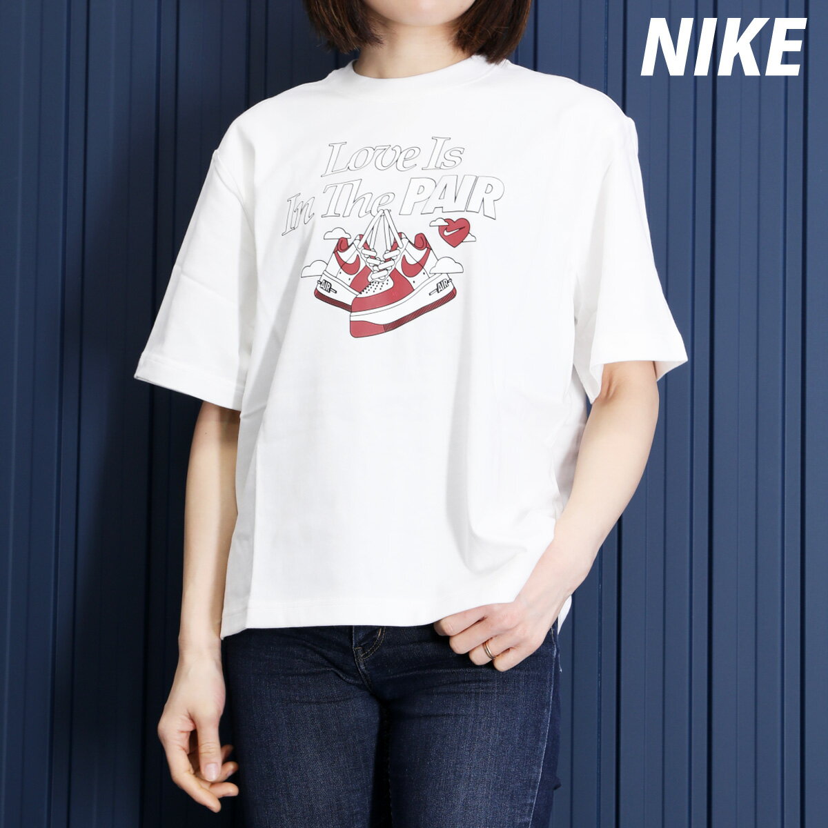 楽天限定ジャージのタケスポ5/18-5/20 3日間限定ゲリラバーゲン 新作 ナイキ Tシャツ 上 レディース NIKE 半袖 コットンTシャツ ボックスT FQ8871| ウィメンズ かわいい 大きいサイズ 有 トップス ウォーキング ウェア スポーツウェア トレーニングウェア