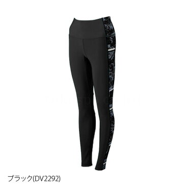 送料無料 SALE セール リーボック タイツ 下 レディース Reebok 春 夏 ヨガ グラフィック サイドライン ランニング 耐塩素 水陸両用 UVカット キレイフィット FTO75|スポーツウェア トレーニングウェア かわいい 有 ボトムス ウォーキング ウェア スポーツ ブランド