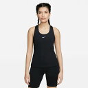 ノースリーブ レディース スポーツ ナイキ タンクトップ タンクブラ トレーニング ジョギング スウッシュ 黒 ブラック NIKE DV9898 ウィメンズ か...
