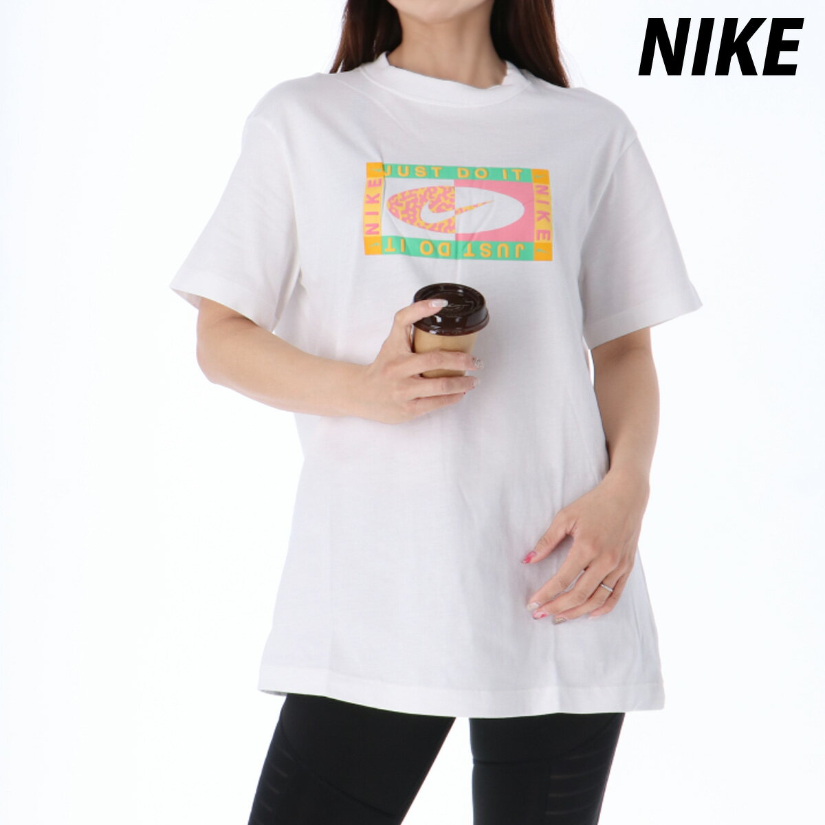 楽天限定ジャージのタケスポ5/18-5/20 3日間限定ゲリラバーゲン SALE セール ナイキ Tシャツ 上 レディース NIKE 半袖 綿混 グラフィック FB8198| ウィメンズ かわいい 大きいサイズ 有 トップス ウォーキング ウェア スポーツウェア トレーニングウェア