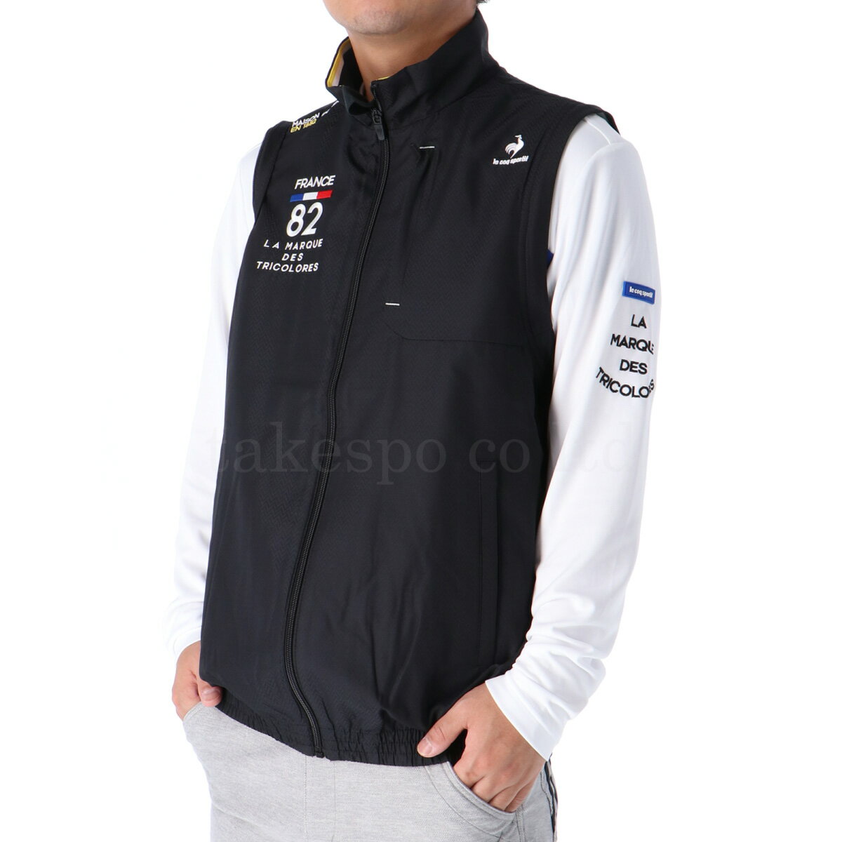 クがデザイ 送料無料 新作 ルコックゴルフ ブルゾン 上 メンズ le coq sportif golf はっ水 防風 HEAT NAVI 2WAY ベスト デタッチャブル あす楽| 大きいサイズ 有 スポーツウェア トレーニングウェア:競技とチー デタッチヤ