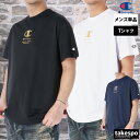 Tシャツ メンズ 半袖 吸汗 速乾 チャンピオン 吸水 バレーボール ブランド Champion クルーネック ストレッチ ドライ 抗菌 防臭 C3BV305 新作 大きいサイズ 有 プラクティスシャツ プラシャツ スポーツウェア トレーニングウェア