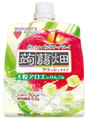 【送料無料　30個販売】マンナンライフ　大粒アロエ蒟蒻畑りんご味150g　　こんにゃくゼリー