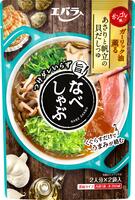 送料無料　まとめてお得【12個販売】エバラ食品　なべしゃぶ　あさりと帆立の貝だしつゆ　190g（95g×2袋）×12個