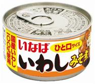 【送料無料　24個販売】いなば食品　ひと口いわしみそ煮　115g　まとめ買い　いわし缶　缶詰