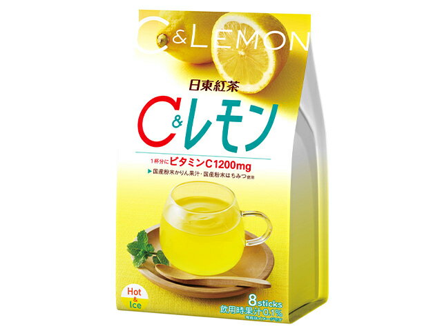 【送料無料　24個販売】日東　C＆レモン　9．8g＊8P　インスタント