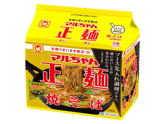 【送料無料　6個販売】マルちゃん　正麺焼そば110g＊5食パック　袋めん