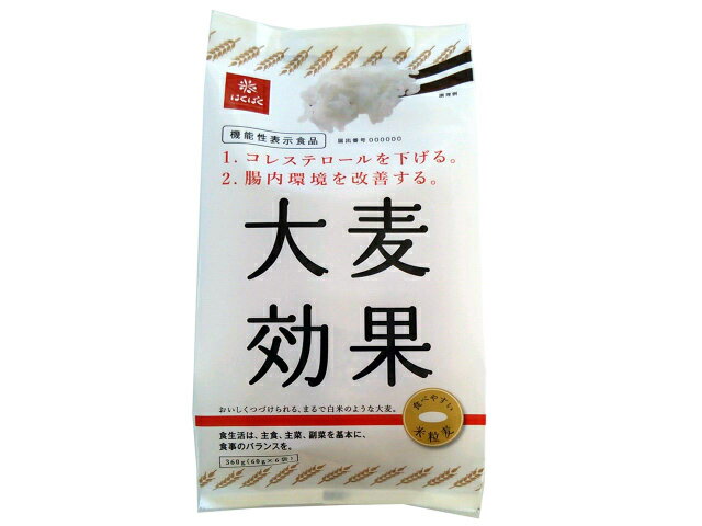 【送料無料】【6個販売】はくばく　大麦効果　360g（60g×6袋）ヘルスフード　ケース販売